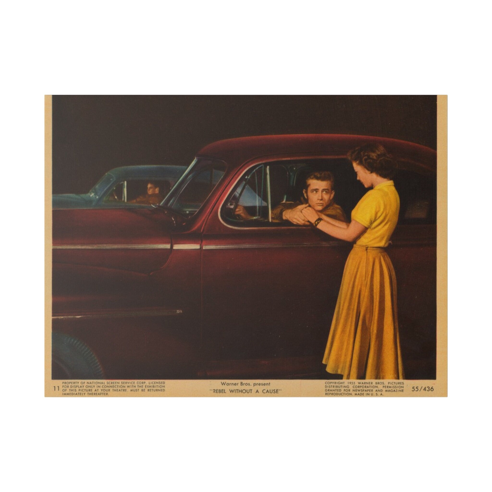 James Dean Rebel Without A Cause Vintage Art Custom Canvas Wall Print