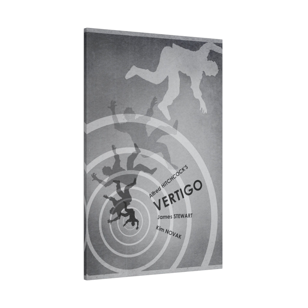 Alfred Hitchcock's Vertigo B/W Movie Poster Custom Canvas Wall Print
