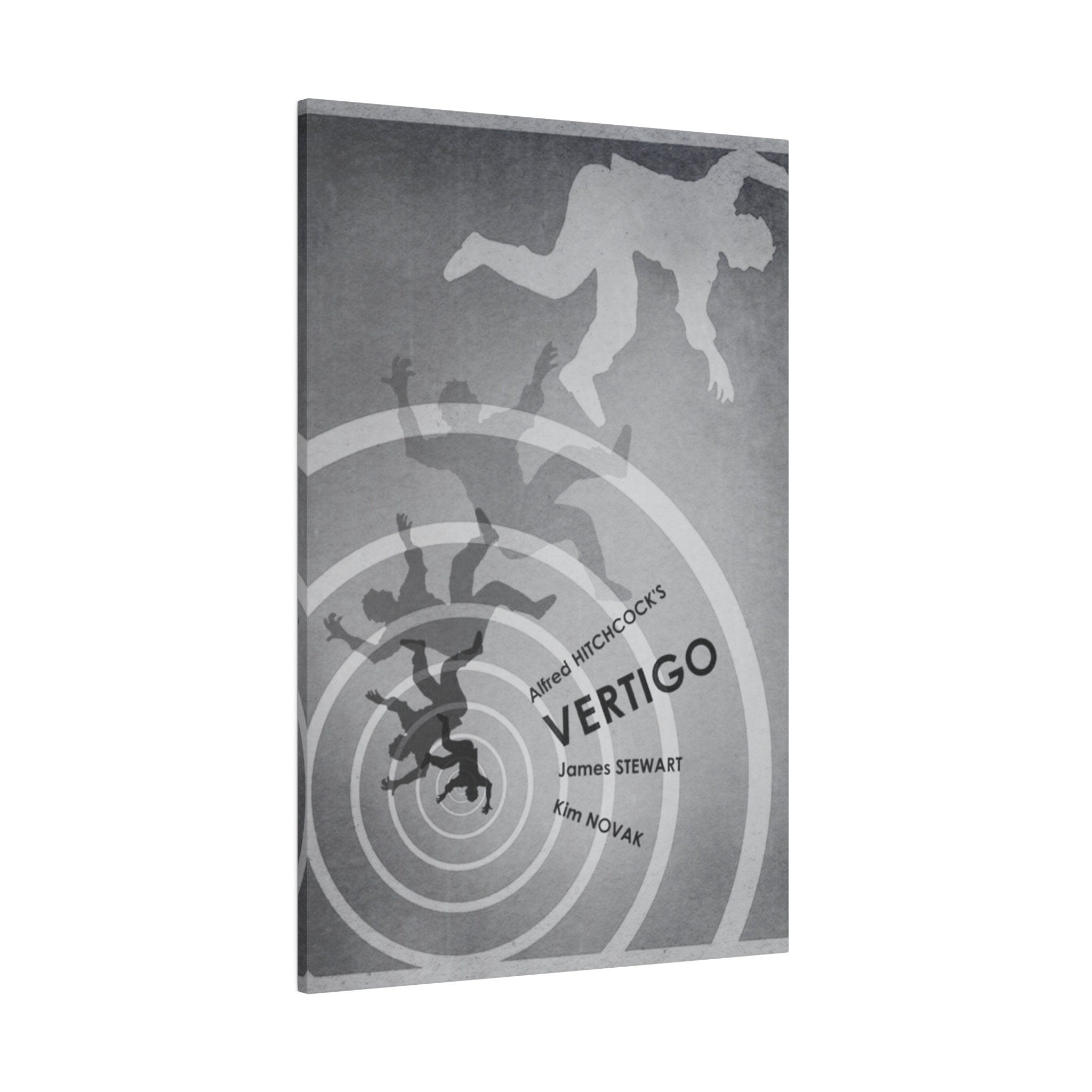 Alfred Hitchcock's Vertigo B/W Movie Poster Custom Canvas Wall Print