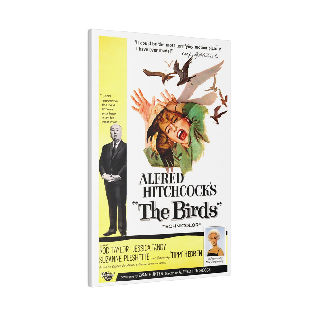 Alfred Hitchcock's The Birds Vintage Movie Poster Custom Canvas Wall Print