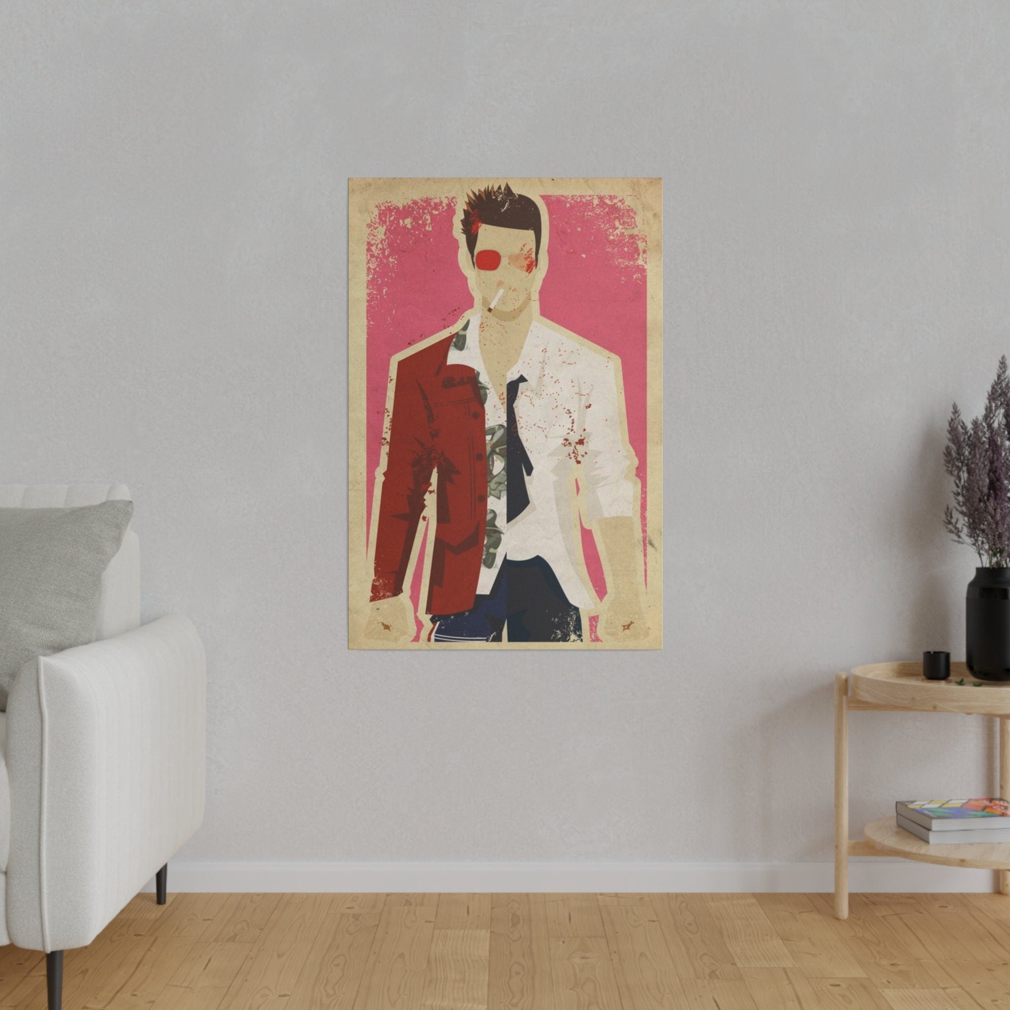 Fight Club Tyler Durden Abstract Custom Canvas Wall Print