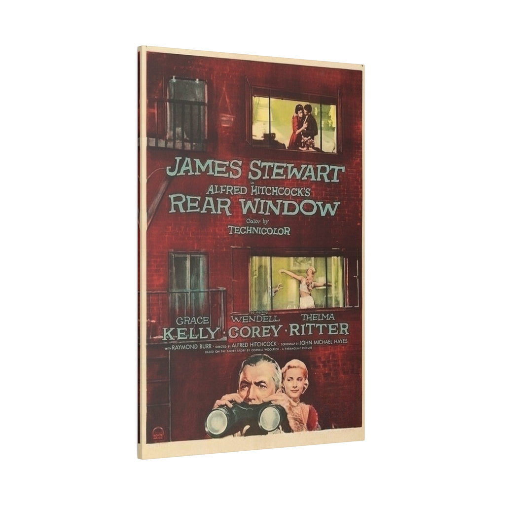 Alfred Hitchcock's Rear Window Vintage Movie Poster Custom Canvas Wall Print