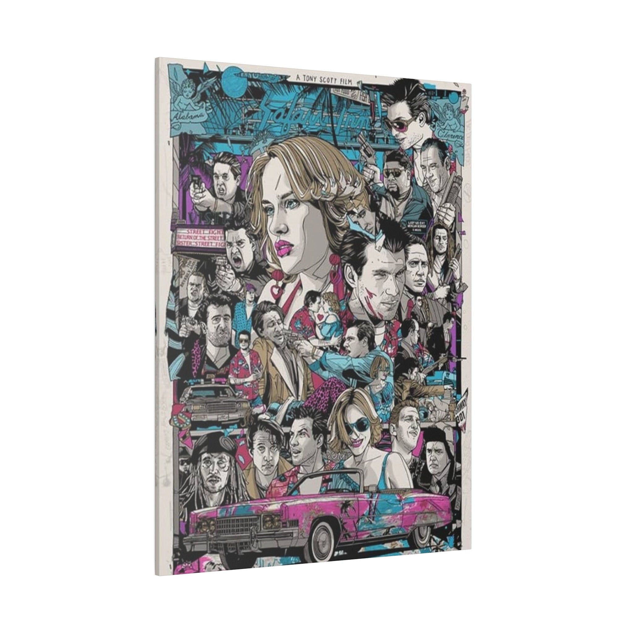 True Romance Comic Art Custom Canvas Wall Print