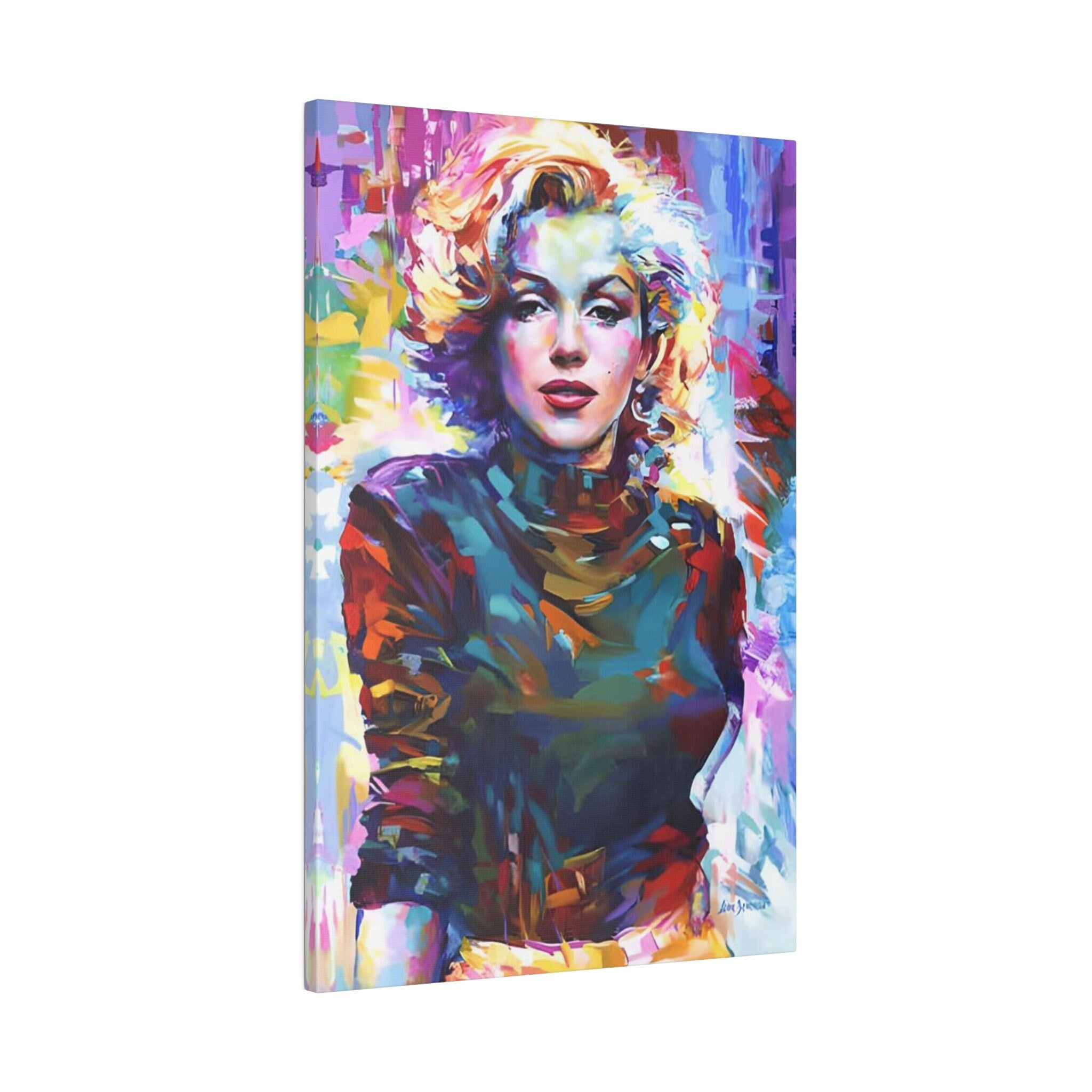 Marilyn Monroe Abstract Art Color Painting Custom Canvas Wall Print