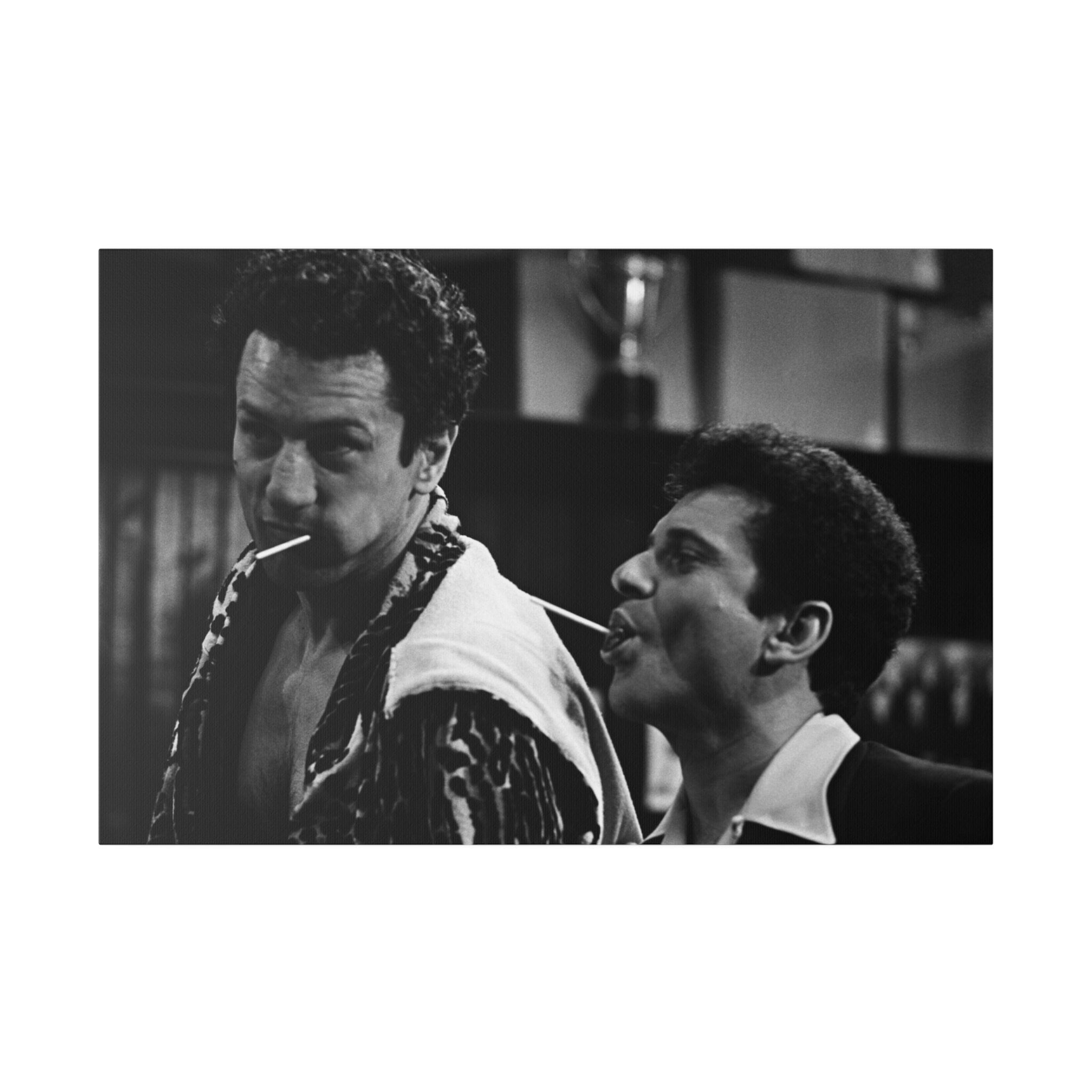 Raging Bull B/W Scene Deniro/Pesci Custom Canvas Wall Print