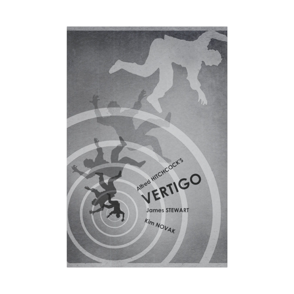 Alfred Hitchcock's Vertigo B/W Movie Poster Custom Canvas Wall Print