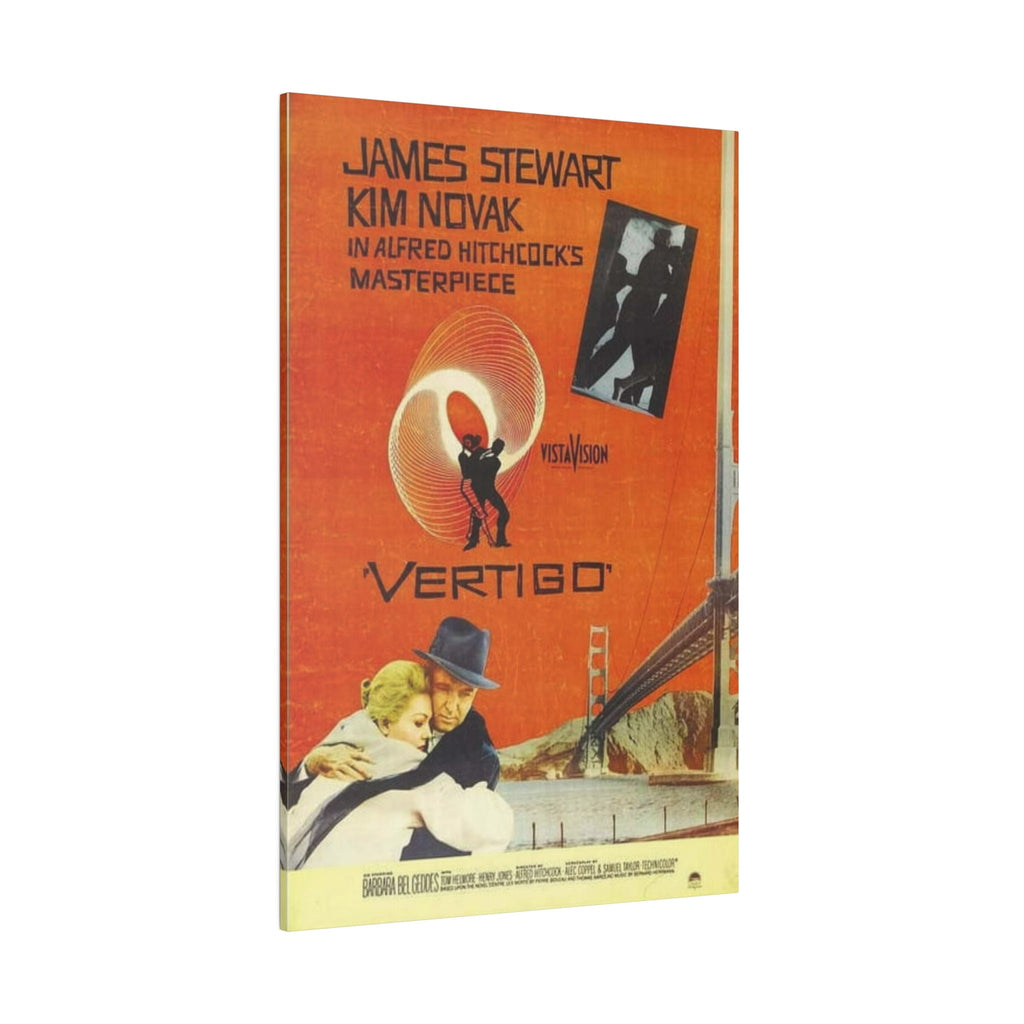 Alfred Hitchcock's Vertigo Vintage Movie Poster Custom Canvas Wall Print