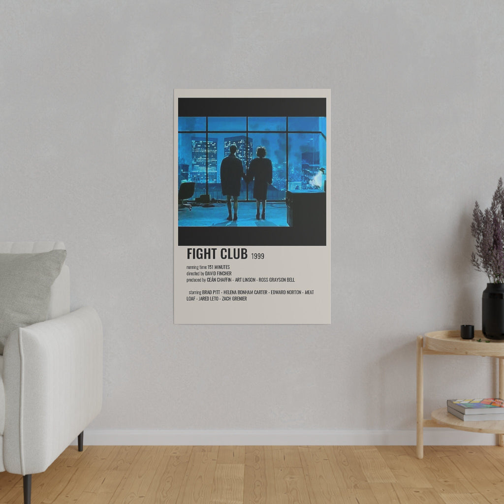 Fight Club Minimalist Movie Poster Custom Canvas Wall Print