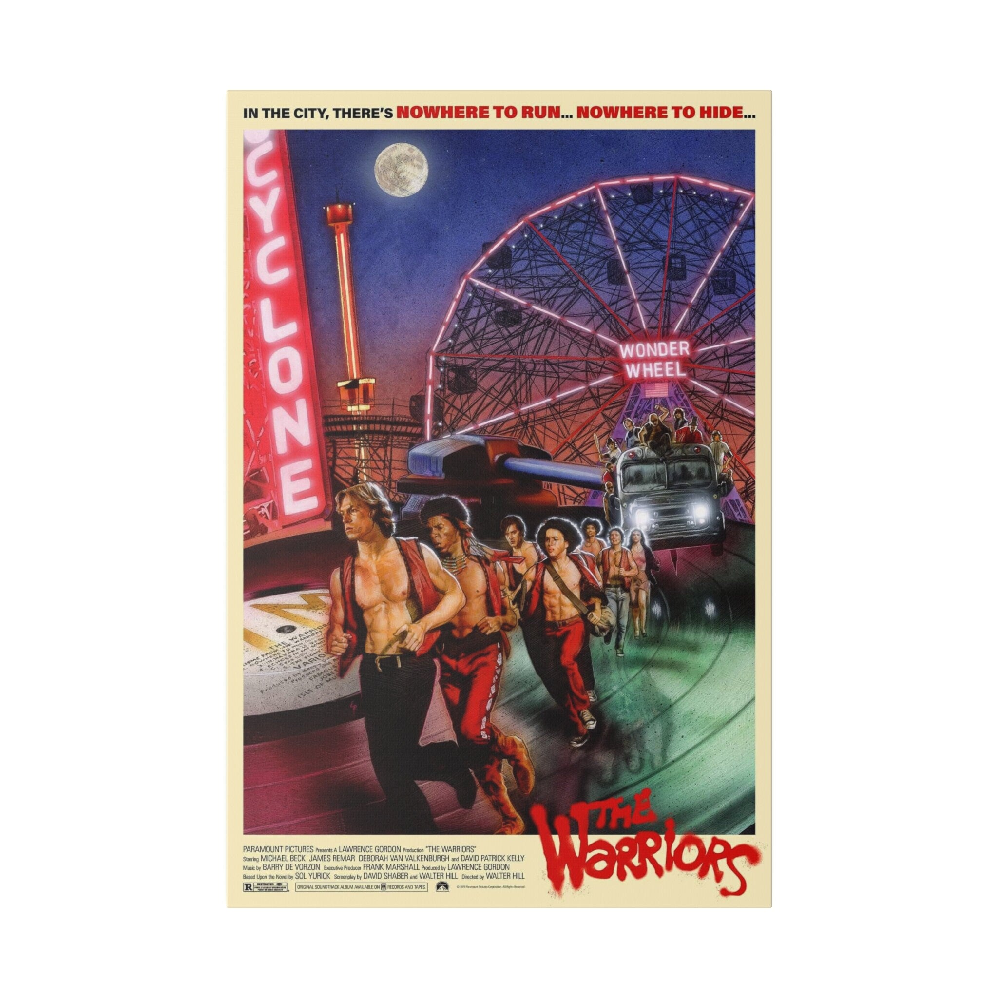 The Warriors Vintage Movie Poster Custom Canvas Wall Print