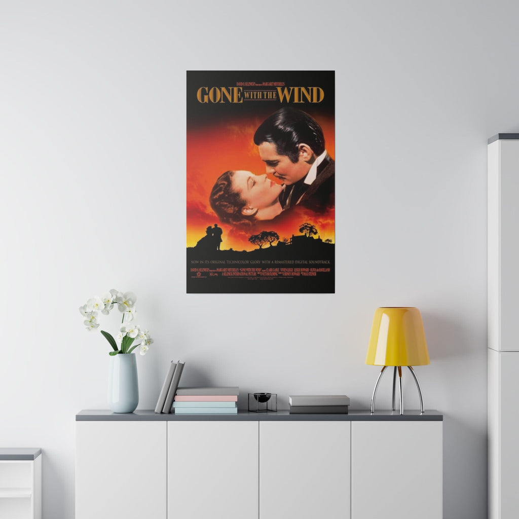 Gone With The Wind Movie Poster Custom Canvas Wall Print