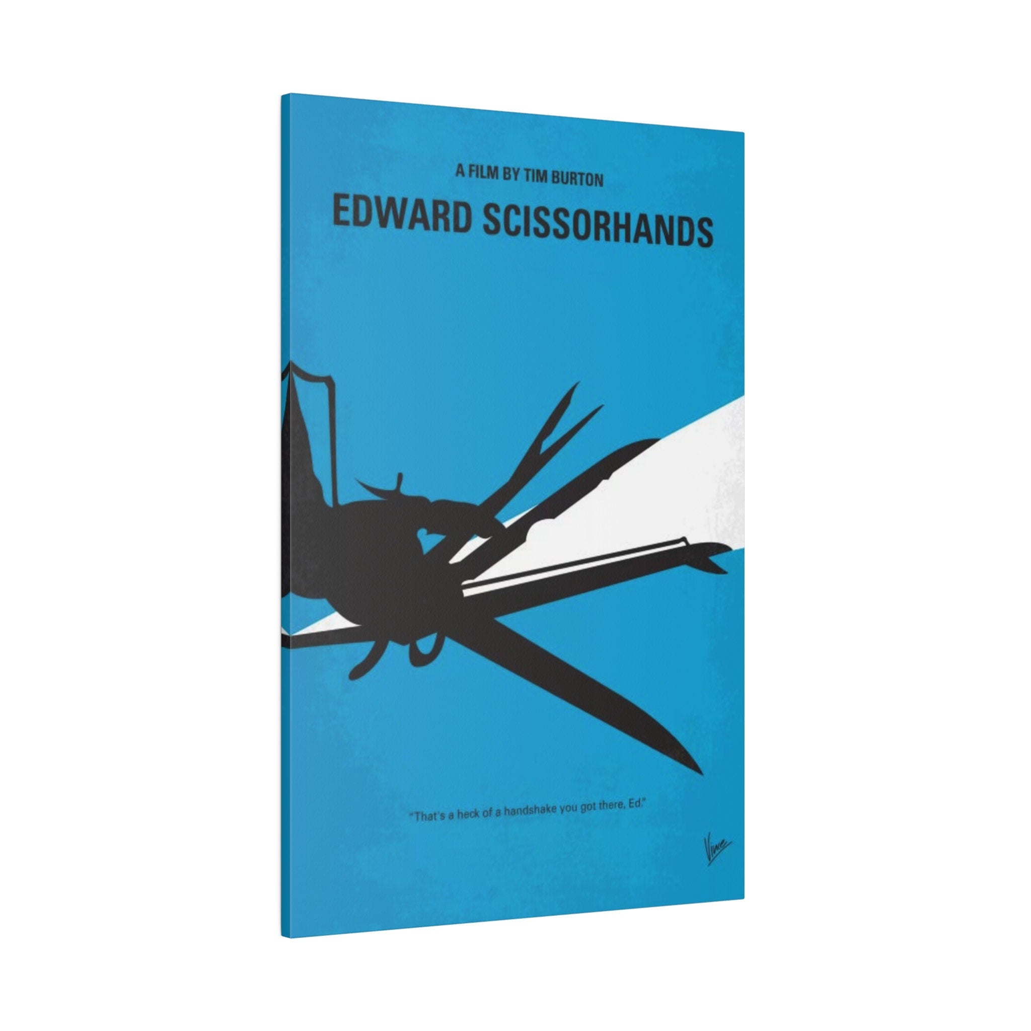 Edward Scissorhands Minimalist Movie Poster Canvas Wall Print