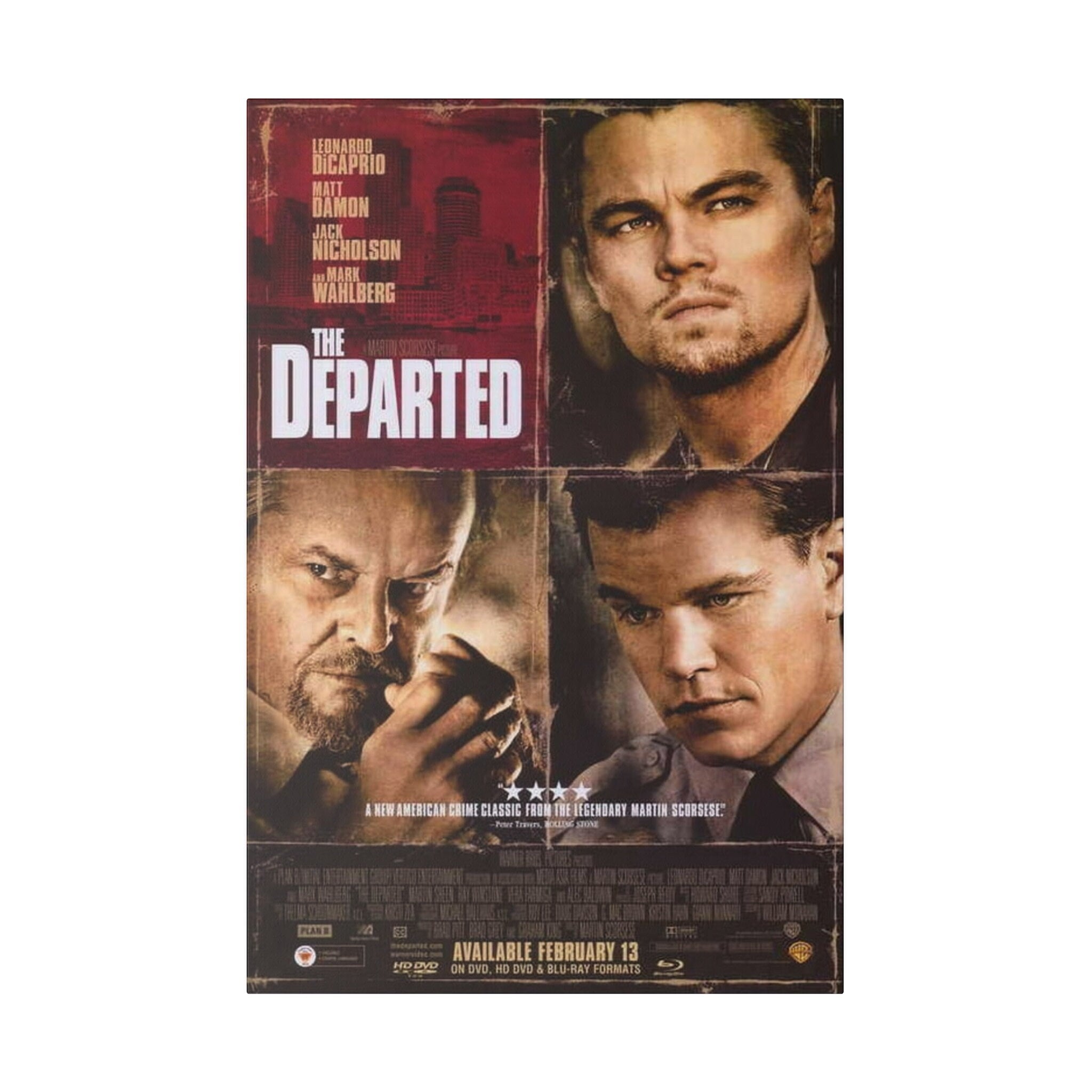 The Departed Movie Poster 3 Custom Canvas Wall Print